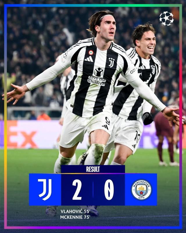 开云官方网站-【欧冠】弗拉霍维奇、麦肯尼建功，尤文图斯2比0曼城